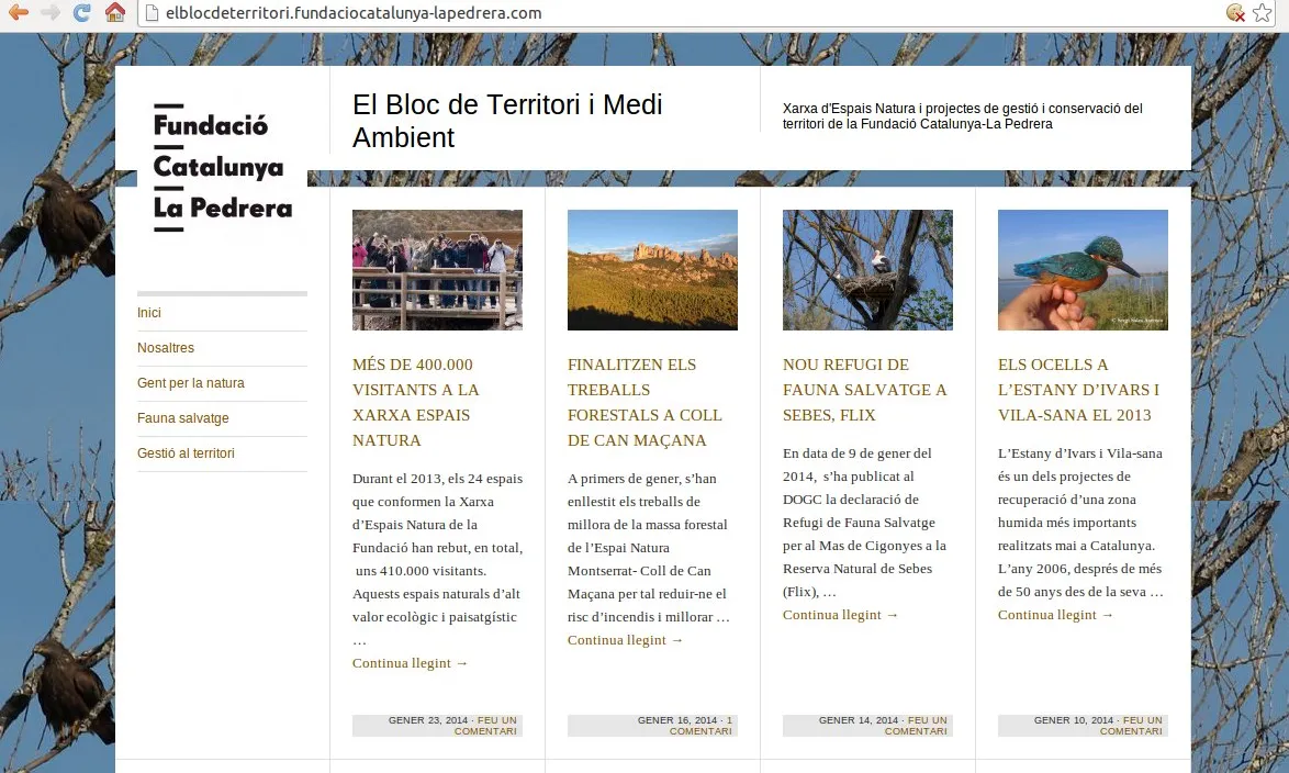 Portada elblocdeterritori.fundaciocatalunya-lapedrera.com