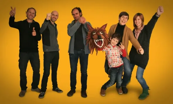Implicats en menjadors eco. Fotograma del vídeo "Els tres menjadors i el llop"