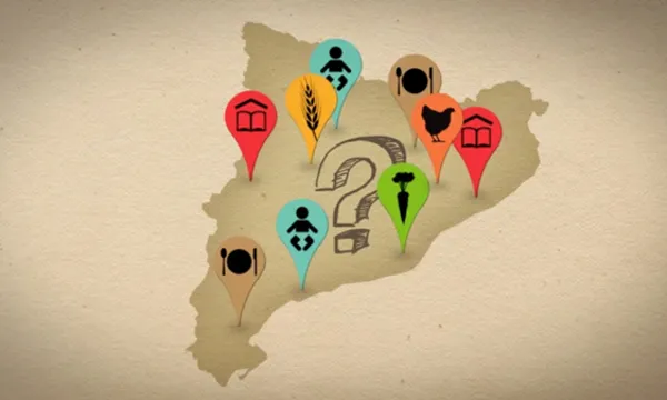 Mapa interactiu. Fotograma del vídeo "Els tres menjadors i el llop"