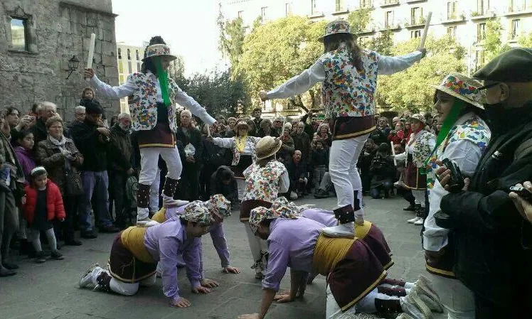 La moixiganga de Barcelona durant les festes de Santa Eulàlia