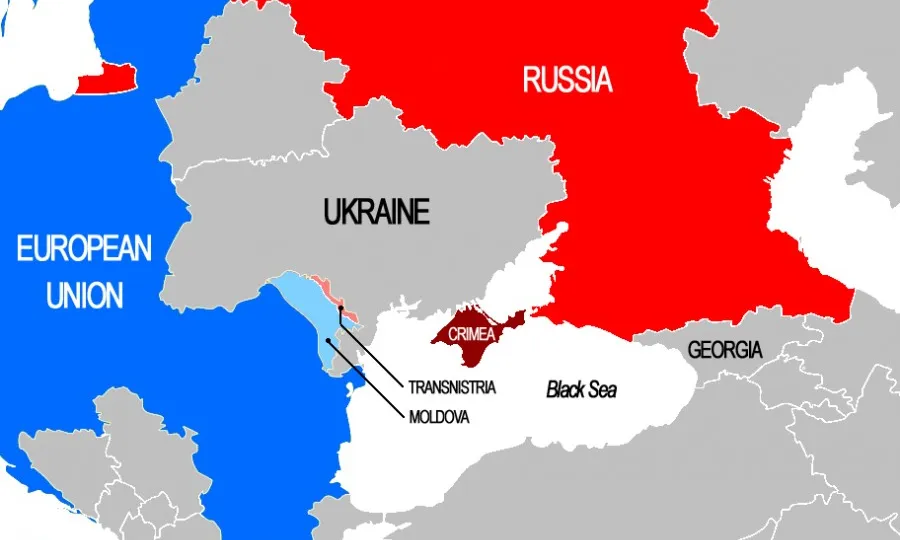 Un mapa de la zona de conflicte