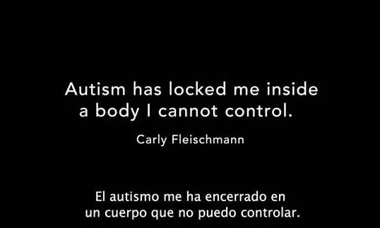 Escena del vídeo de la Carly Fleischmann  (Font: youtube.com)