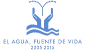 Logotip del Decenni Internacional "L’aigua, font de vida, 2005-2015"