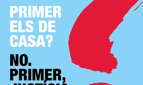 Cartell de la campanya antiracista No votis injustícia