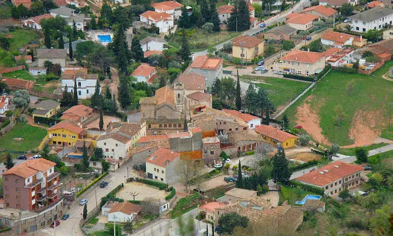 Vista aèria de Bigues i Riells. Font: www.enciclopedia.cat
