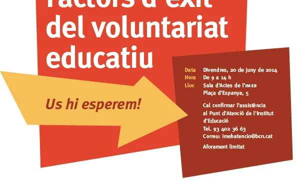 La Jornada pretèn treballar sobre les bones pràctiques del voluntariat educatiu