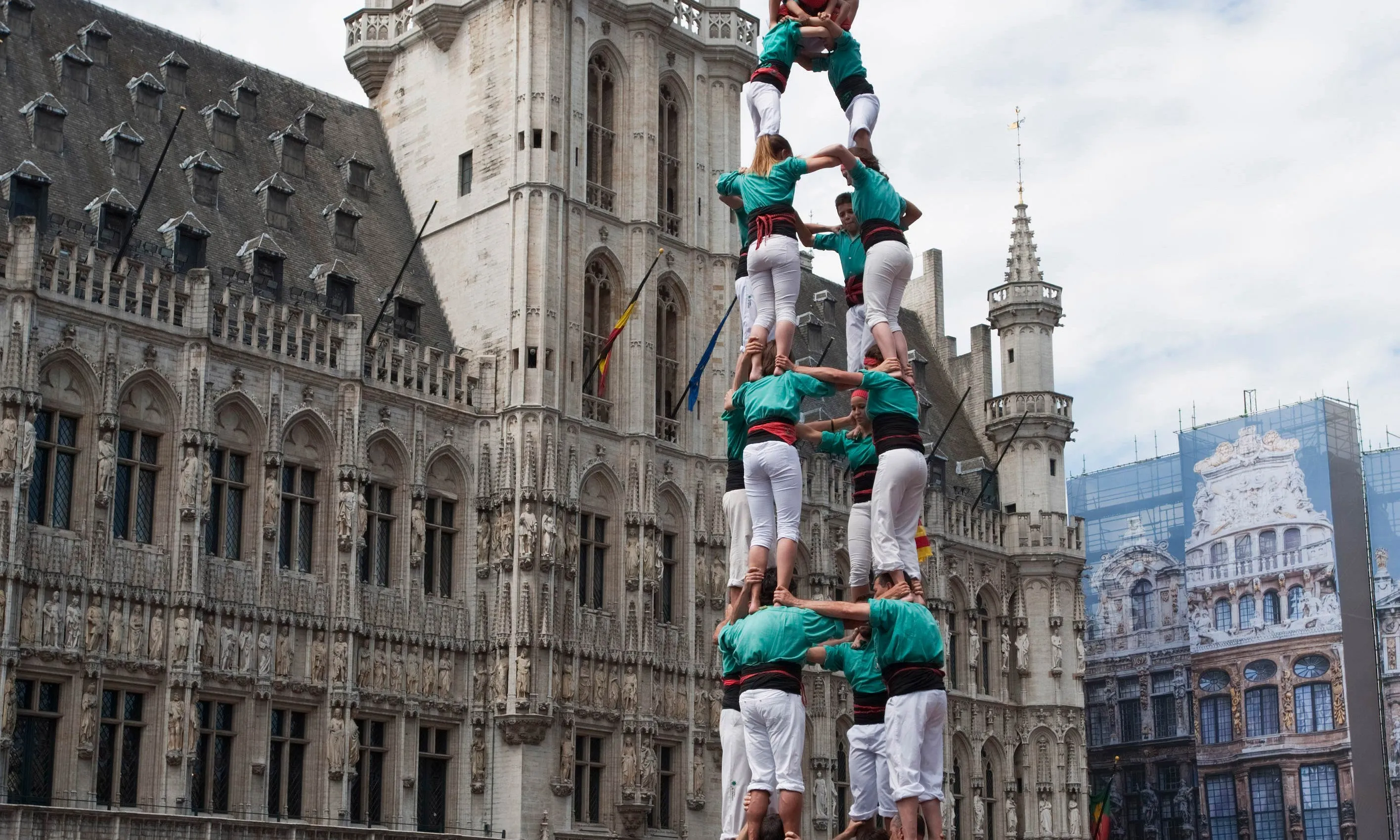Els Castellers de Vilafranca van actuar el passat 8 de juny a Brussel·les