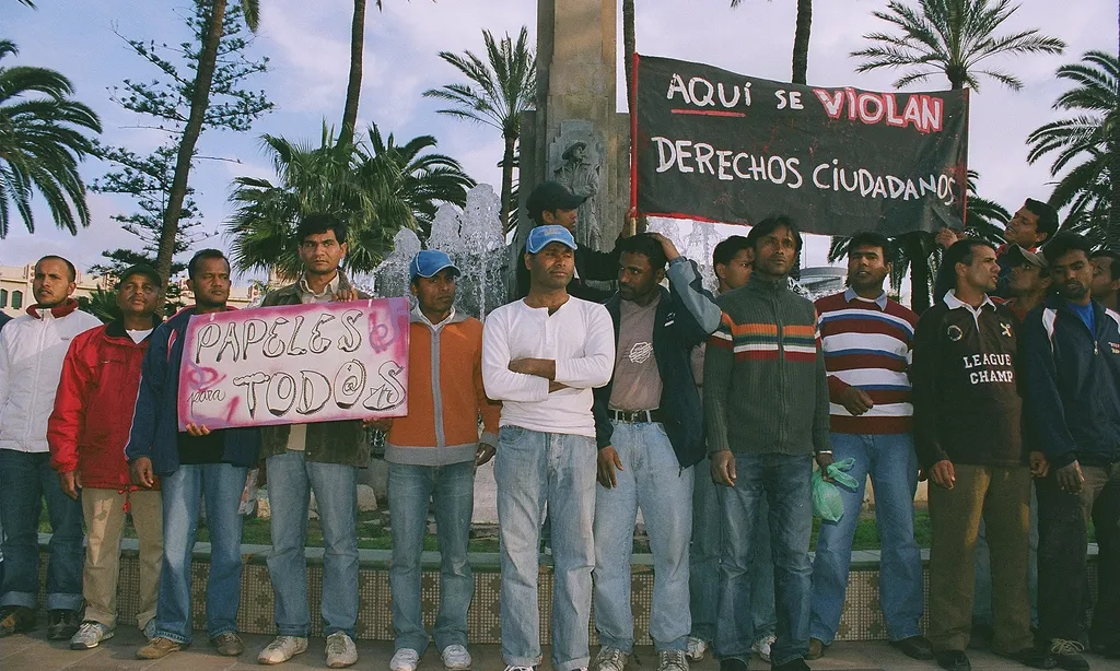 Concentració a Melilla, febrer del 2009