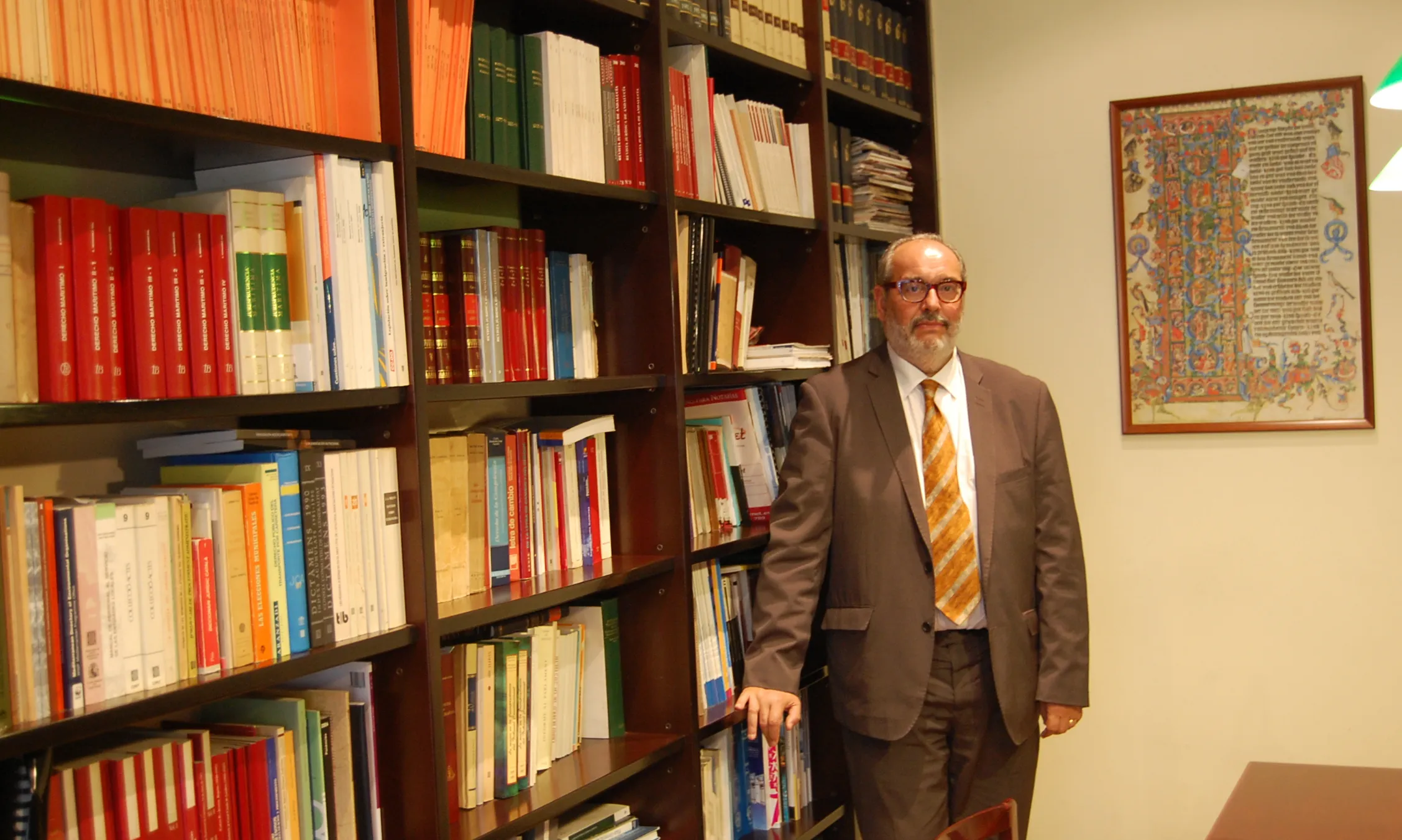 Eudald Vendrell al despatx de Barcelona on exerceix com a advocat