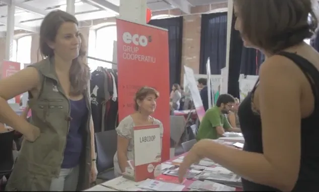Un estand de la II FESC. Fotograma del vídeo resum de l'edició 2013
