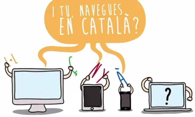 Fotograma del vídeo de la Fundació puntCAT sobre Navega en català