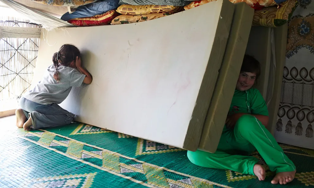 Nens en un camp de refugiats. Font: UNHCR.