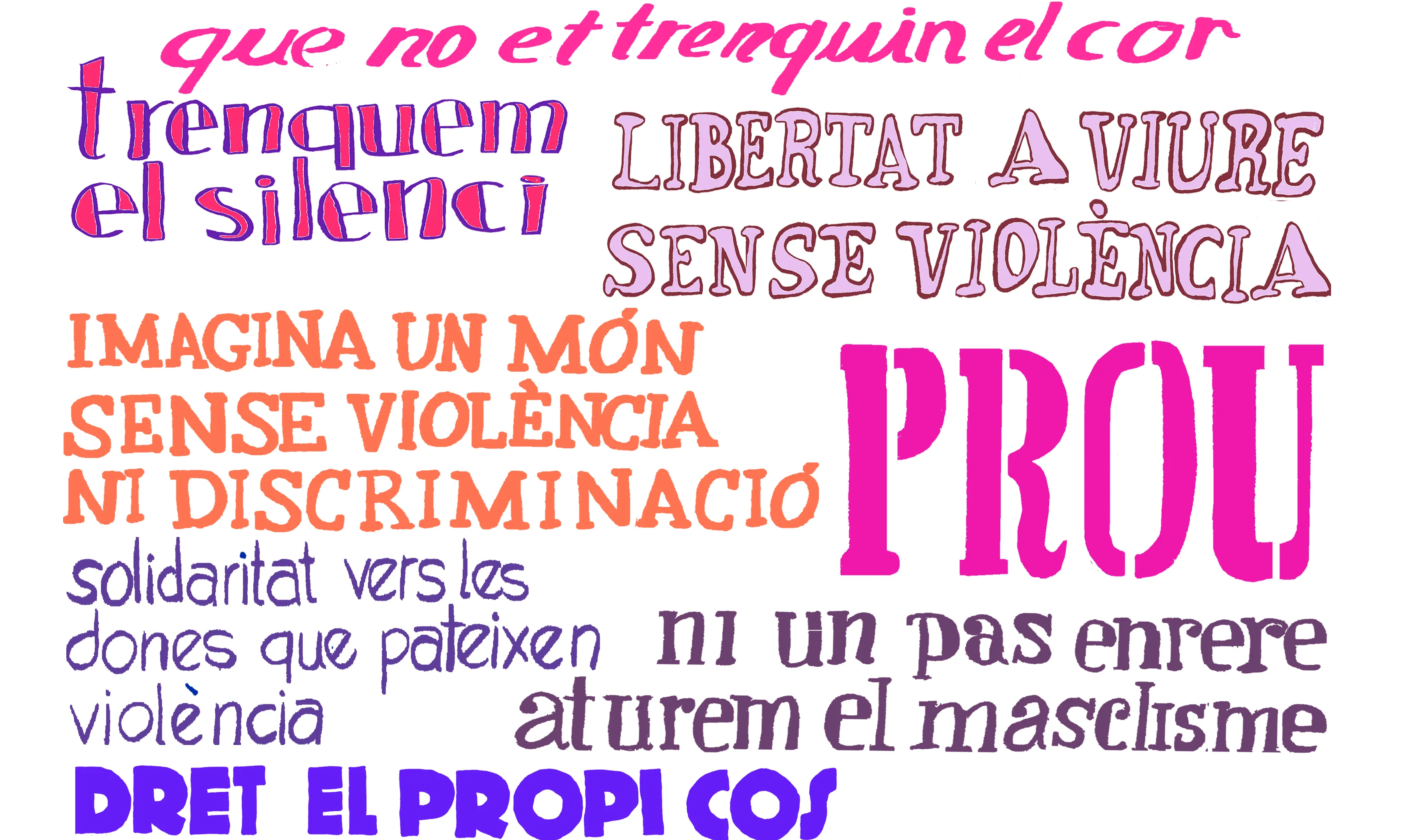 Els 9 lemes del Concurs per l'eradicació de la violència masclista 2014