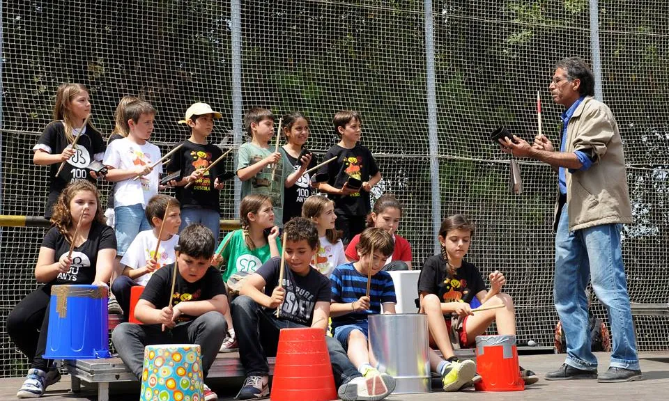 Grup de percussió de l'escola. Foto: Sandra Gross