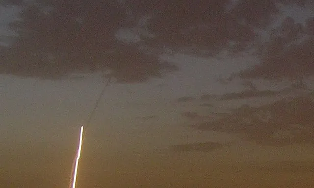 Intercepció d'un míssil palestí per part d'Israel