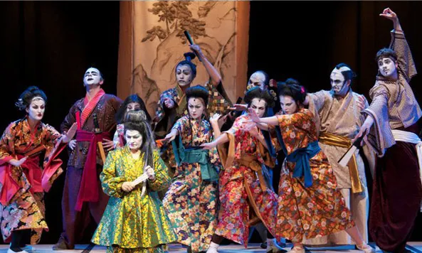 Imatge del musical "El Mikado", de la Sala Cabanyes de Mataró