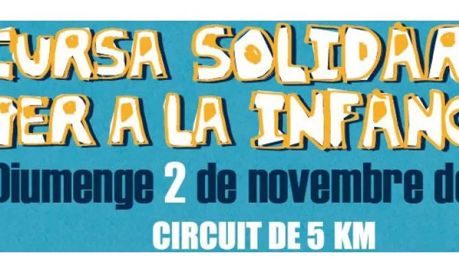 Imatge capçalera cartell publicitari I cursa solidària per a la infància