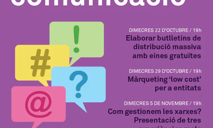 El Cicle de comunicació comptarà amb tres sessions.       Font: CRAJ