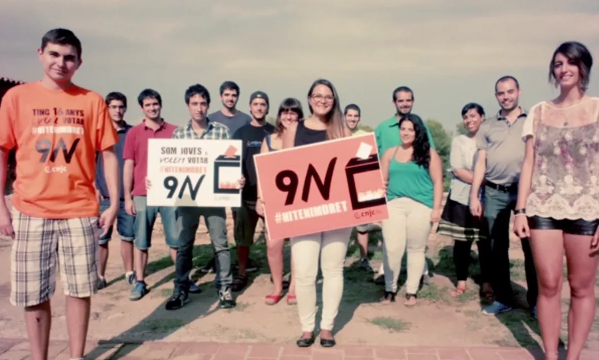 Captura del vídeo de la campanya del CNJC a favor del 9-N.