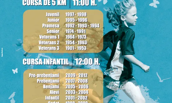 Imatge cartell publicitari I cursa solidària per a la infància