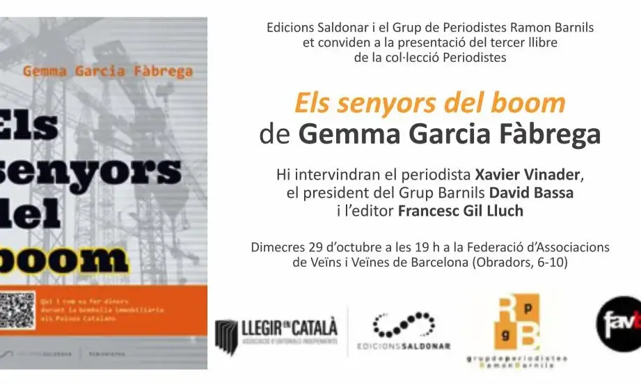 Invitació a la presentació del llibre. 
