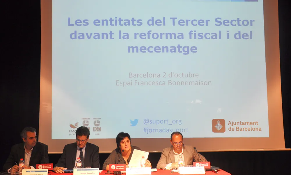 Imatge de la jornada Les entitats davant la reforma fiscal i del mecenatge