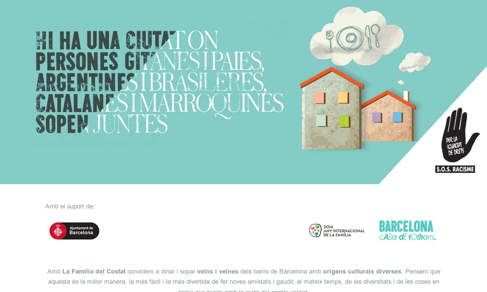 Plana web del projecte La Família del Costat