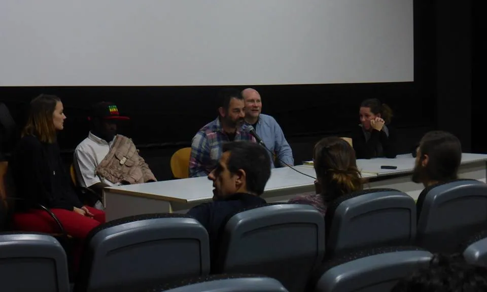Acte a la UAB, amb Yacou i David Fedele (Font: FAS)