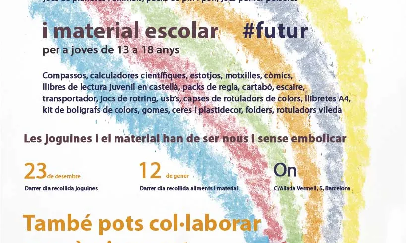 Llistat del material que es necessita.           Font: Fundació Comtal.