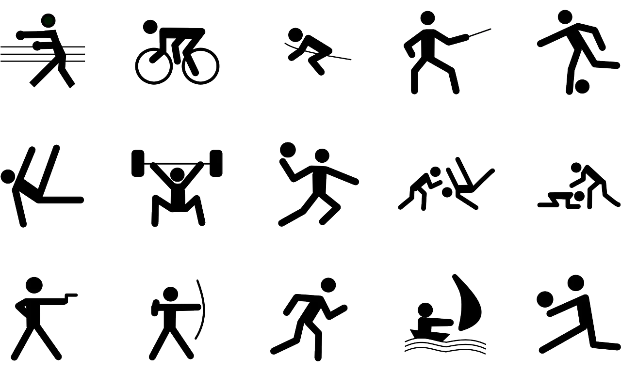 Imatge persones practicant diferents esports. Font: pixebay.com