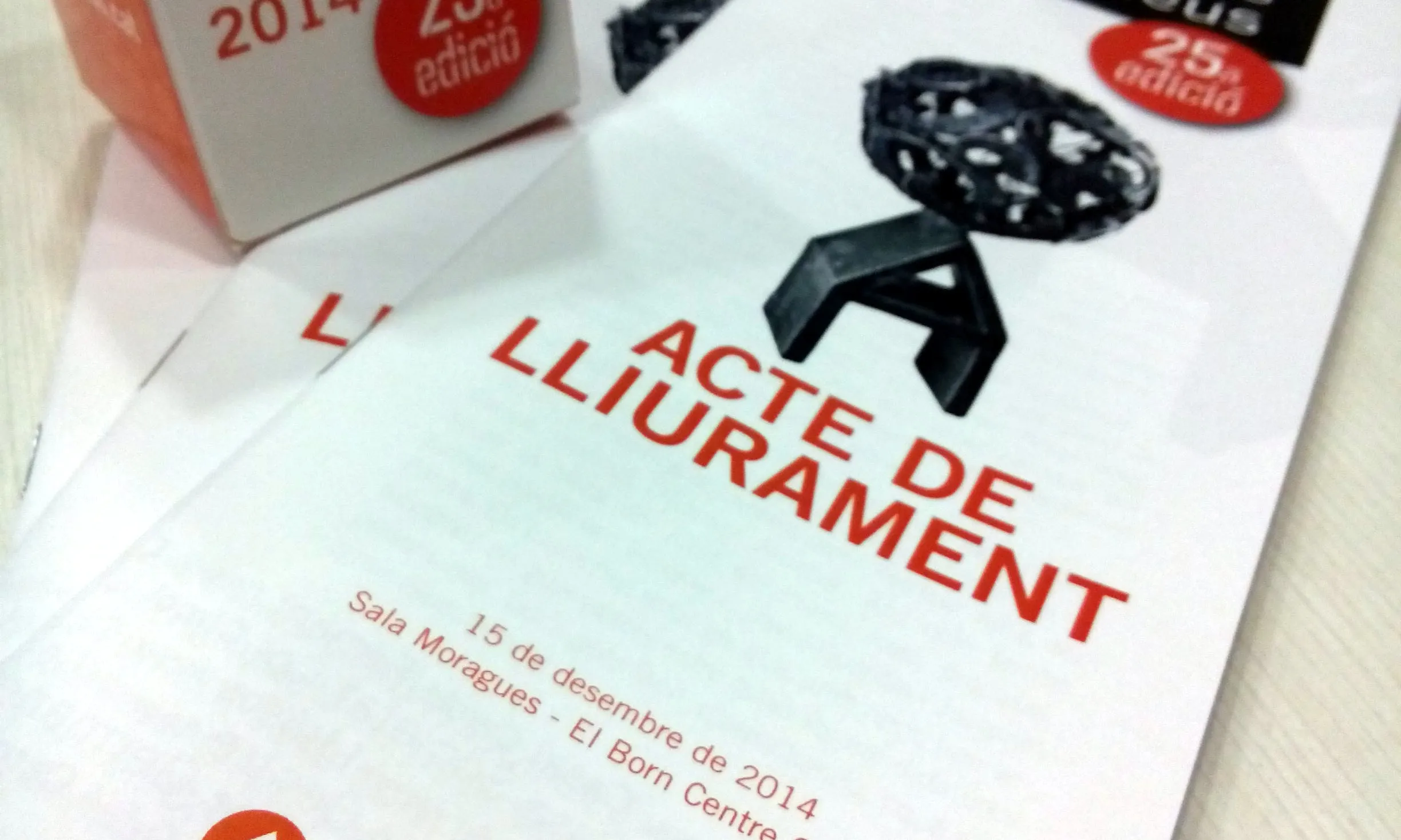 El programa dels Premis Ateneus 2014