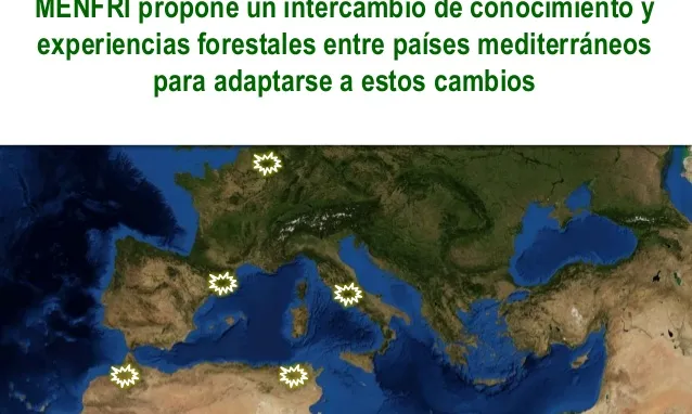 Regions mediterrànies on es desenvolupen projectes de gestió sostenible dins el projecte MENFRI (imatge; slideshare.com)