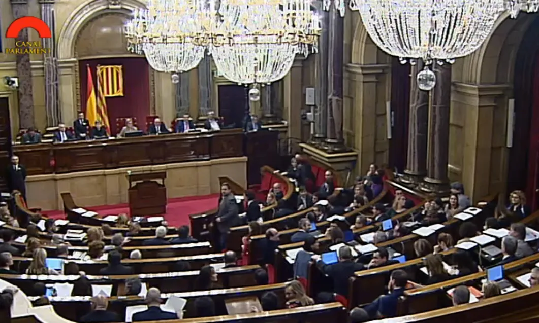 Imatge del ple del Parlament. Font: Canal Parlament