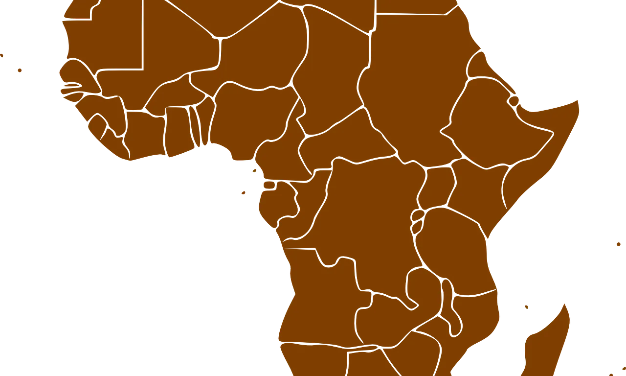 Mapa del continent africà Font: pixabay.com
