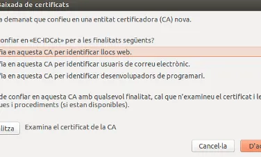 Per instalar les claus de seguretat només heu de clicar sobre les claus i demanar que s'instal·lin