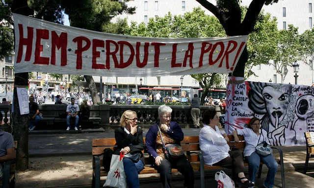 Mobilitzacions del 15M a Plaça Catalunya (Font: flickr.com)