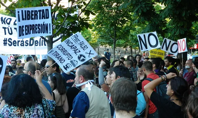 Concentració a Madrid en protesta de la Llei de Seguretat Ciutadana (Font: flickr.com)