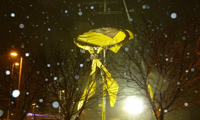 El fulard més gran del món, fet pels escoltes del Quebec. Foto: La Toile Scoute
