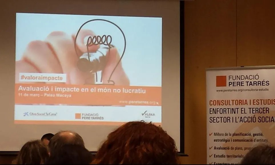Imatge de l'acte de la Jornada sobre l'Avaluació de l'Impacte celebrada al Palau Macaya - Font: Fundació Pere Tarrés