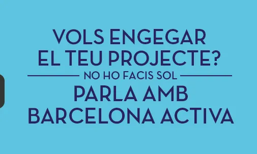 Imatge cartell Barcelona Activa. Font: web Barcelona Activa