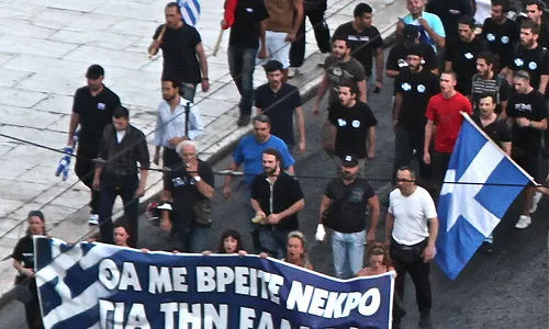 Manifestació de la formació política "Alba Daurada", a Grècia (Font: flickr.com)