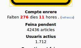 Per aconseguir el 50000 articles restants, Amical Wikimedia ha engegat una campanya. 