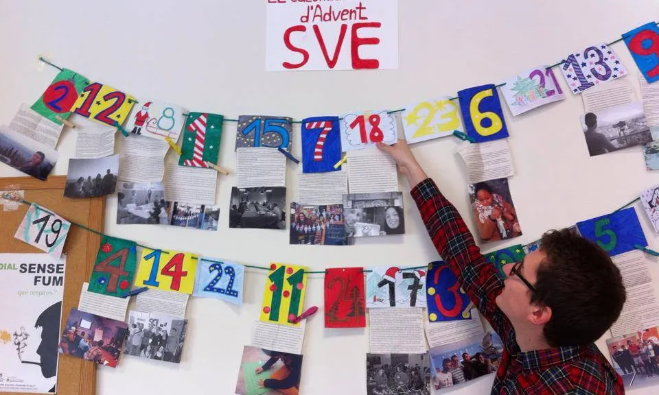 Calendari d'advent creat per les voluntàries i el voluntari europeu a la FAS (Font: FAS)