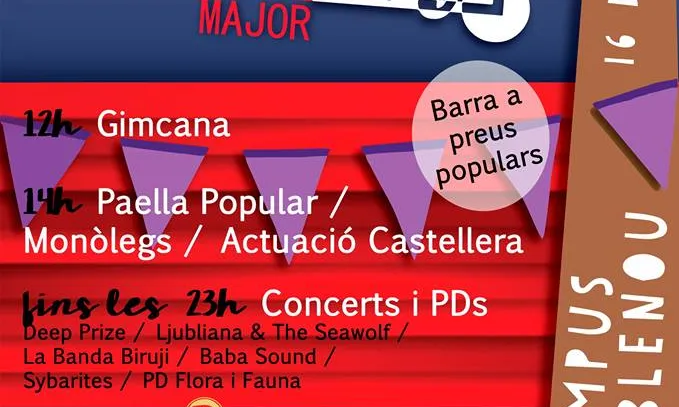 Cartell Festa Major UPF (Font: organització Festa Major)