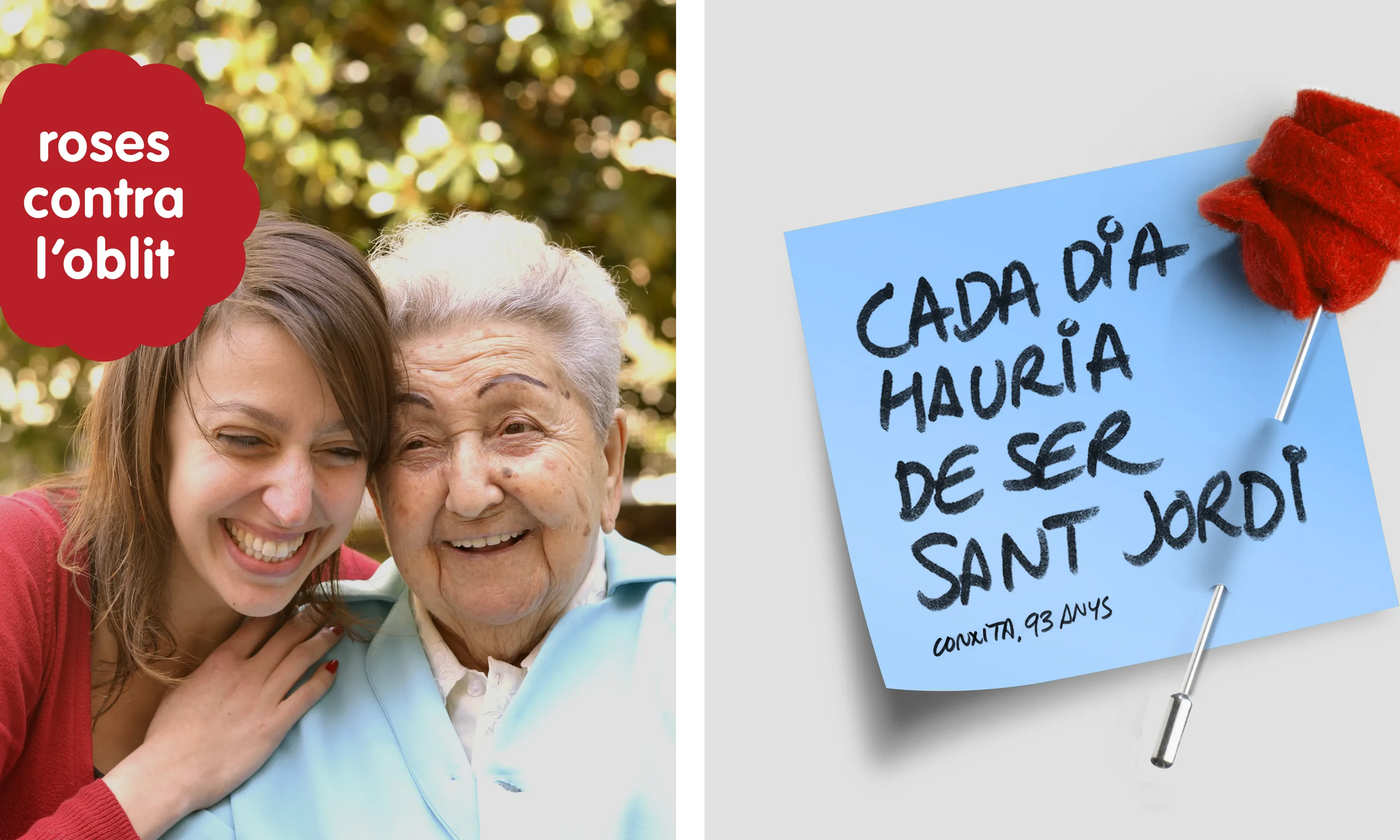 Campanya Roses contra l'Oblit (Font: Amics de la Gent Gran)