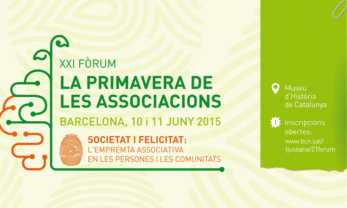 El XXIè Fòrum Primavera Associacions tindrà lloc els dies 10 i 11 de juny.