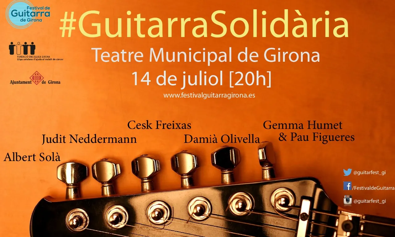 Cartell de la gala Guitarra Solidària (Font: Festival Guitarra Girona)
