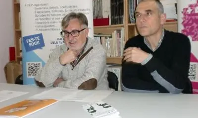 Albert Tubau (dreta) és el nou president de l'Institut d'Estudis Penedesencs. Font: IEP