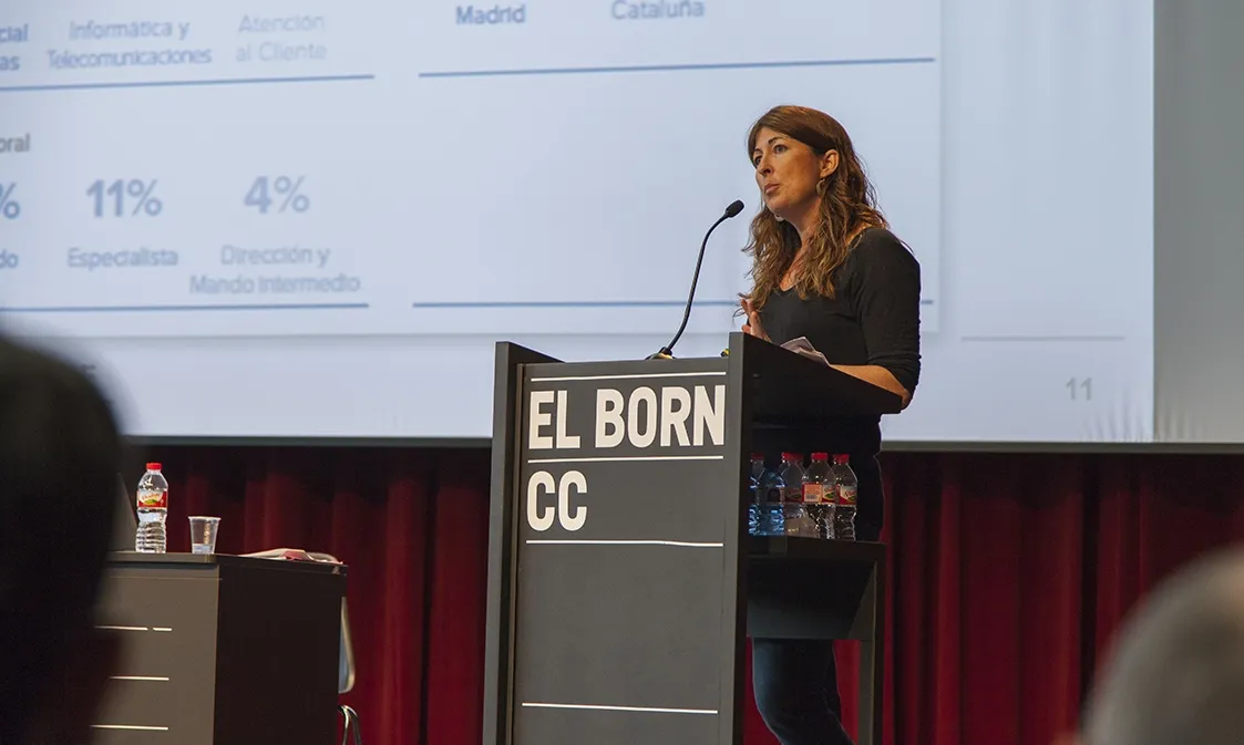 Neus Margalló a l'Espai Labora. Font: Suport Associatiu