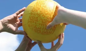 Mans que agafen una pilota. Font: Ajuntament de Sant Cugat